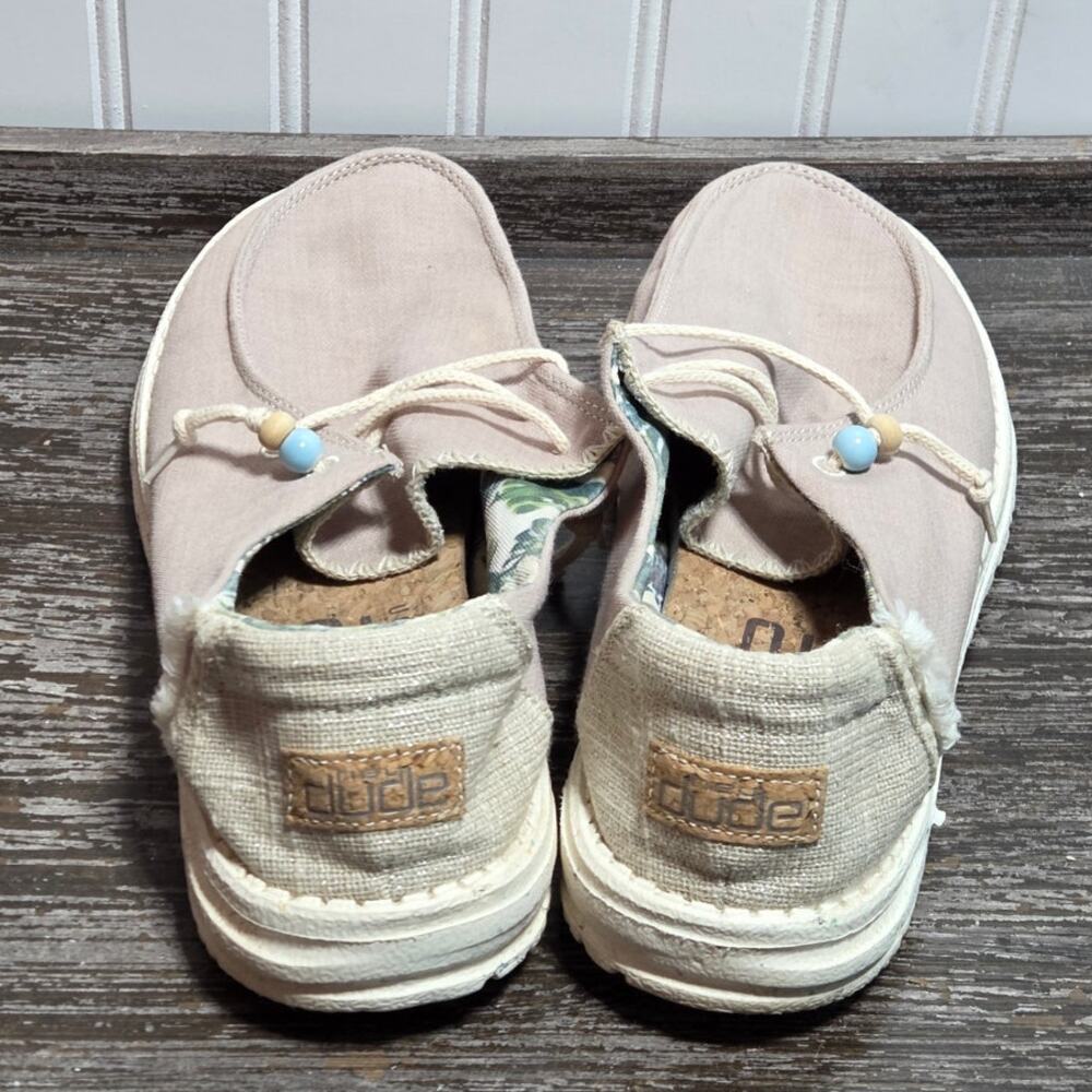 Hey Dude Women's Natural Wendy Canvas Comfort Slip on Sneaker Size 9 - Picture 4 of 6